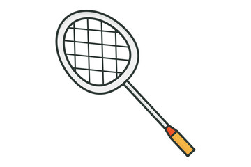 Wall Mural - Badminton racket icon illustration. icon related to badminton, sport. Flat line icon style, lineal color. Simple vector design editable