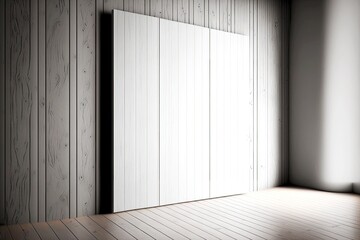 Wall Mural - hardwood panels white wooden board for house, created with generative ai