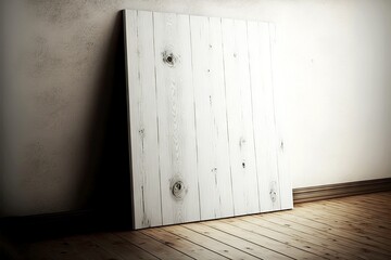 Wall Mural - hardwood panels white wooden board for house, created with generative ai