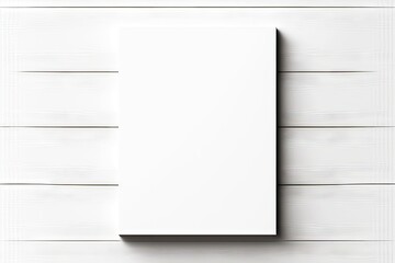 Wall Mural - clean light white wooden board with smooth surface, created with generative ai
