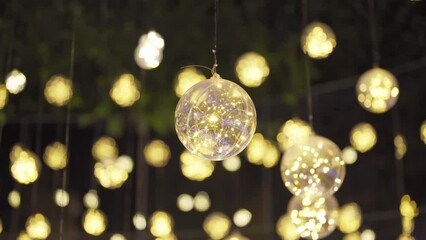 Poster - Abstract bokeh blurry background for lighting festive celebration concept. illumination
