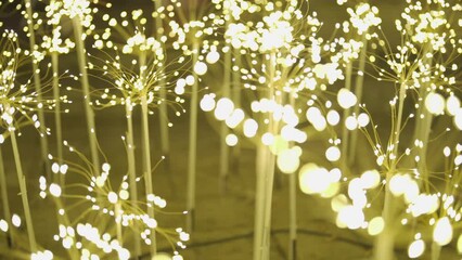 Poster - Abstract bokeh blurry background for lighting festive celebration concept. illumination