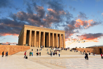 Ankara Anitkabir is the mausoleum of the founder of Turkish Republic, Mustafa Kemal Ataturk.                        