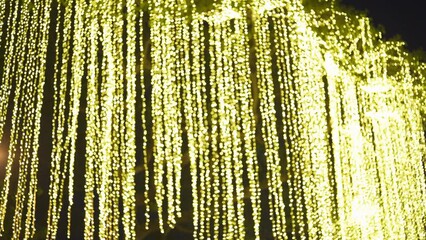 Poster - Abstract bokeh blurry background for lighting festive celebration concept. illumination