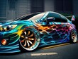 Gorgeous car wrap design with wealthy feeling.