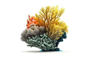 Poster - reef is isolated on a white background. Generated by AI