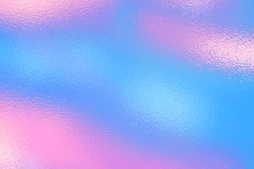 Wall Mural - Vector hologram background, ombre  blue and pink foil texture with glass effect for web use.