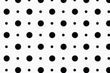 Aufkleber - black polka dot and white background pattern design for wallpaper, banner, poster.