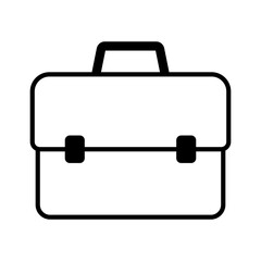 Fototapete - Briefcase icon. Business bag icon. Suitcase, portfolio symbol, linear style pictogram isolated on white.
