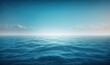  a large body of water sitting under a blue sky with a sun shining through the clouds above it and a body of water below it. generative ai