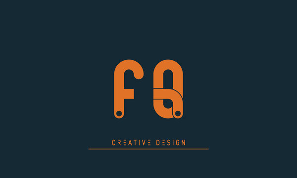 Alphabet letters Initials Monogram logo FO , OF