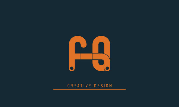 Alphabet letters Initials Monogram logo FO , OF