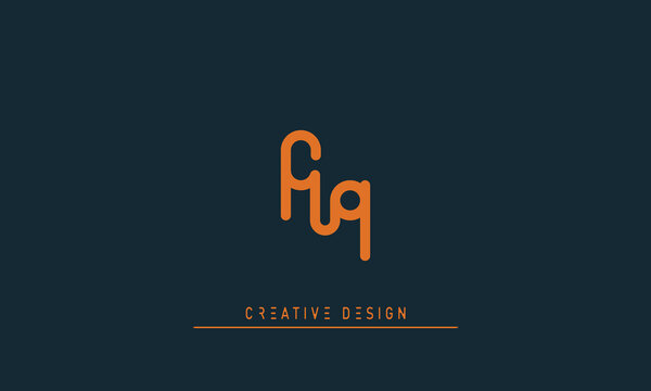 Alphabet letters Initials Monogram logo FQ , QF
