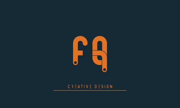 Alphabet letters Initials Monogram logo FQ , QF