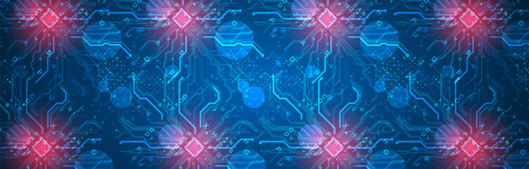 CPU concept. Circuit board. Technology background.