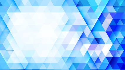 Wall Mural - Geometric poligonal background. Modern composition with blue triangles.