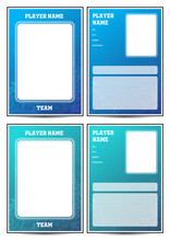 Player Cards Frame Font And Back Template Set 