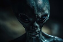 Close Up Of An Alien Portrait. Generative AI
