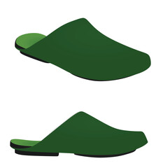 Poster - Green man sandal. vector illustration