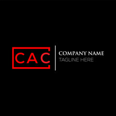 Fototapete - CAC letter logo design on black background. CAC creative initials letter logo concept. CAC letter design. CAC letter design on black background. CAC logo vector.
