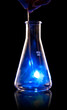 laboratory flask with liquid