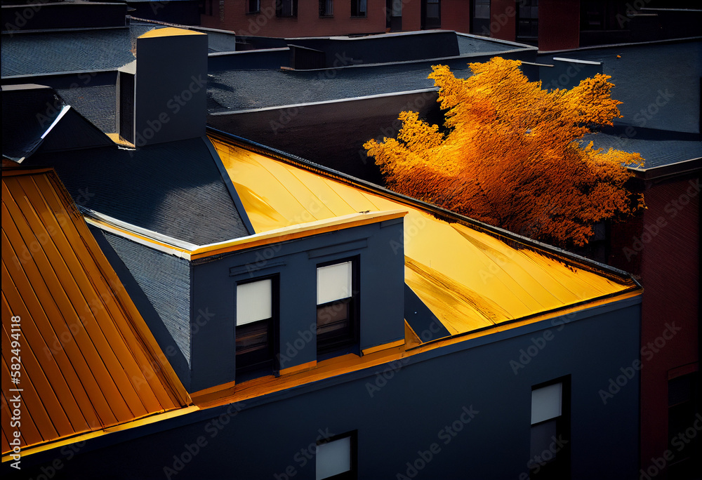 Gold Raftors Building ,city,color,gold,black and white,House,Tiles, Slate, Shingles ...