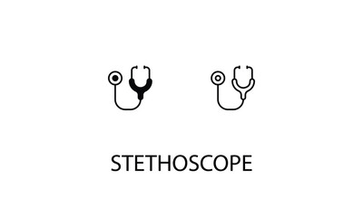 Stethoscope double icon design stock illustration