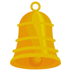 Wall Mural - Christmas bell icon PNG image with transparent background