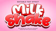 © hiznysyahril - Milk shake 3d editable text effect