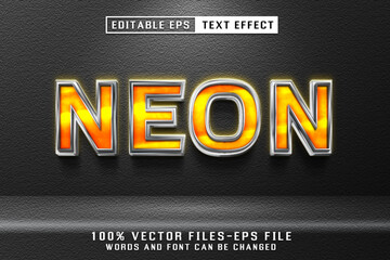 Poster - Neon ditable Text Effect
