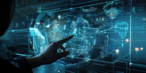 Aufkleber - virtual touch screen, generative ai