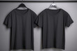black t shirt on hangers generative AI