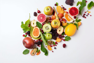 Sticker - Healthy Fruits with Vegetable. Ai generative