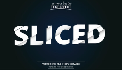 Wall Mural - Sliced paper cutout editable vector text effect