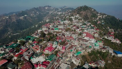 Wall Mural - Aerial view of Mussoorie 