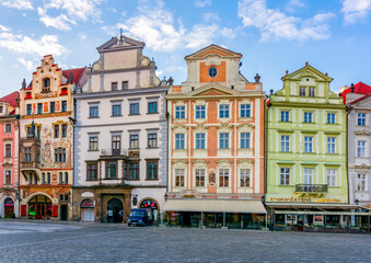 Wall Mural - Colorful houses on Old Town square, Prague, Czech Republic