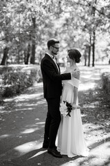 Wall Mural - the first meeting of the bride and groom