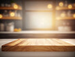 © Tor Gilje - Wood table top on light abstract from kitchen room ,generative artificial intelligence