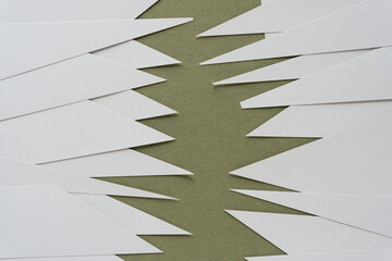 Wall Mural - overlapping gray paper shapes (zig zag border)