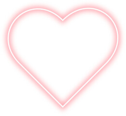 Wall Mural - pink neon heart