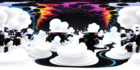 Wall Mural - A image of a futuristic landscape