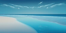 Calm Blue Background With Gentle Waves Promoting Relaxation And Tranquility, Concept Of Serene Atmosphere And Soothing Vibes, Created With Generative AI Technology