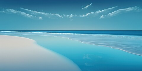 calm blue background with gentle waves promoting relaxation and tranquility, concept of serene atmos