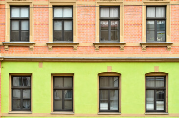 Wall Mural - view of residential building with windows