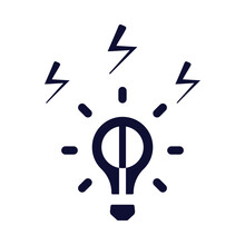 Bulb, Energy, Energy Power, Light Bulb, Idea, Thunder, Energy Power Light Bulb Icon