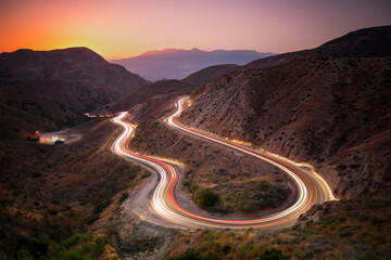 Canvas Print - road to the mountains