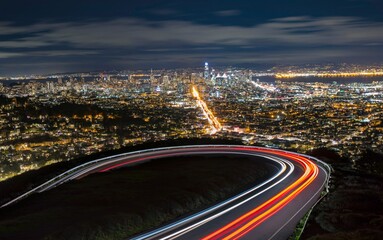 Poster - traffic in night