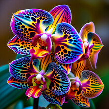 Purple And Yellow Flower Orchid