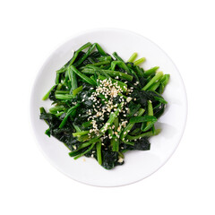 Canvas Print - Korean spinach salad (Sigeumchi namul), Korean side dish	