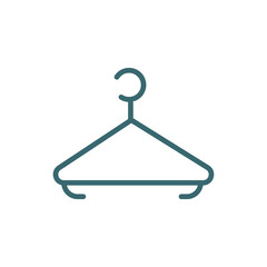 Sticker - hanger icon. Thin line hanger icon from hotel and restaurant collection. Outline vector isolated on white background. Editable hanger symbol can be used web and mobile